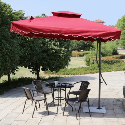 YRG Outdoor Table, Chair and Umbrella Iron Table and Chair Leisure Balcony Table and Chair Combination Rattan Table and Chair Terrace Courtyard Table and Chair