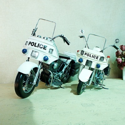 Current New Handmade Police Motorcycle Model Metal Creativity Gift Home Decoration