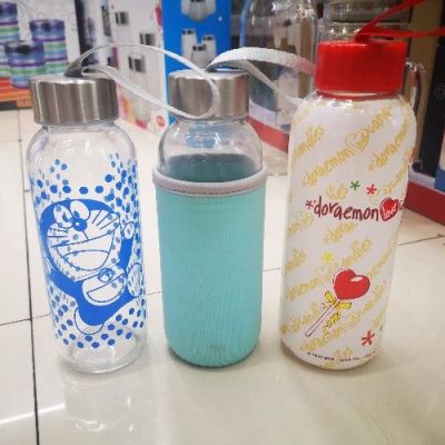 Glass water cup gift cup handle water cup cloth cover water cup can be customized logo