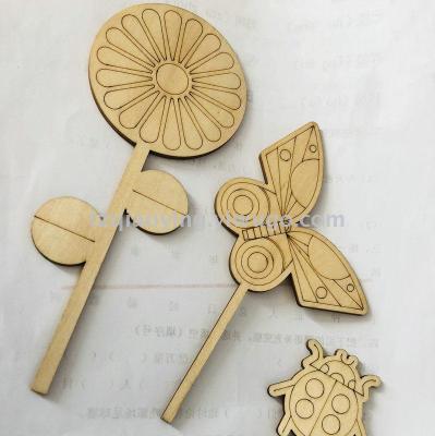 Laser cutting diy handmade model material heart wood chips accessories wedding decoration log creative wood chips