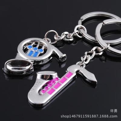 Manufacturers direct gift new pair key chain, music brother gift