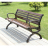 Park chair outdoor bench bench patio back leisure seat outdoor square cast aluminum bench