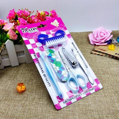 Nail set 6 - piece plucked eyebrow nail file nail brush polishing file to remove dead skin