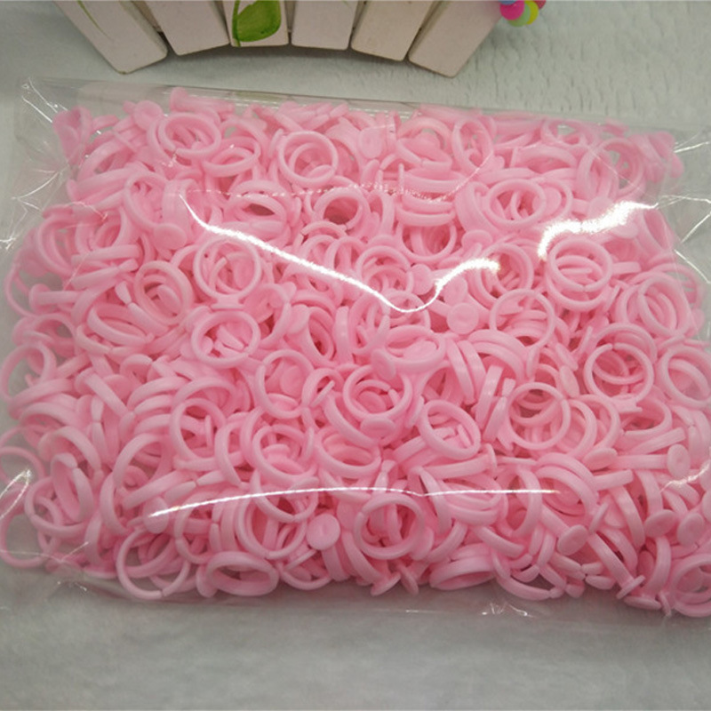 儿童戒指配件粉色塑料戒指圈 戒指底托儿童饰品配件diy 戒托批发