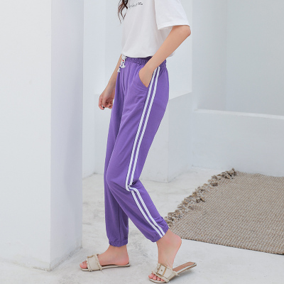 2019 New Sports Casual Pants Women's Korean Style Loose Tappered Ins Trendy Summer Thin Slimming Lantern Harem Pants