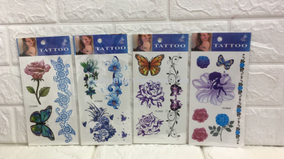 sexy  3D flower butterfly  body tattoo stickers