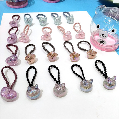 Children tie the hair rubber band does not hurt the hair cute hair circle female hair rope Korean version high elastic hair circle bear box