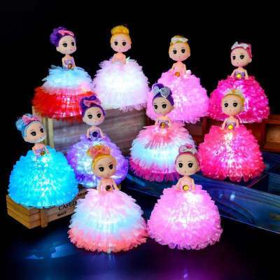New confused doll luminous garden hold wedding dress doll flash fashionable doll luminous lovely doll