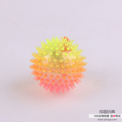 The Light flashing massage elastic little prickle ball Light bouncing hedgehog massage ball will be called bouncing ball toy