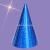 Party pure color glitter hat party decoration paper hat birthday festival children's performance props pointy hat 
