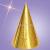 Party pure color glitter hat party decoration paper hat birthday festival children's performance props pointy hat 