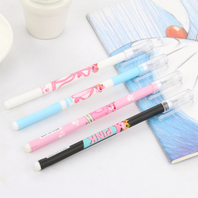 Cartoon Creative Girl Heart Pink Leopard Gel Pen Simple Animal Black Gel Ink Pen Student Writing Stationery