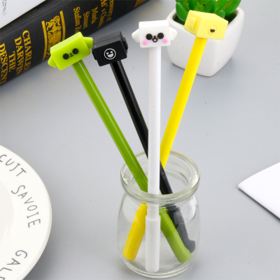 Creative Stationery New Cute Rectangle Hammer Shape Cartoon Minimalist Gel Pen Black Writing Ball Pen