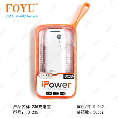 foyu 6000 MA Portable Compact Power Bank Mobile Power Source FO-235