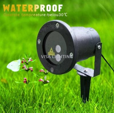 Outdoor waterproof lawn laser lights double hole red and green remote control star Christmas yard inserted garden