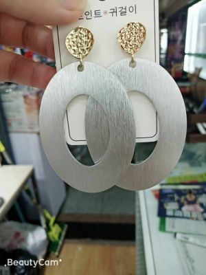 Aluminum Magnesium Trendy Jewelry Earrings European and American/Korean All-Match Exaggerated Japanese Earrings Exquisite Fashion Jewelry