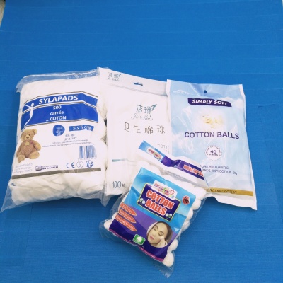 Medical cotton ball absorbent cotton ball cotton roll sterilized cosmetic ball for Medical use is 100% pure cotton