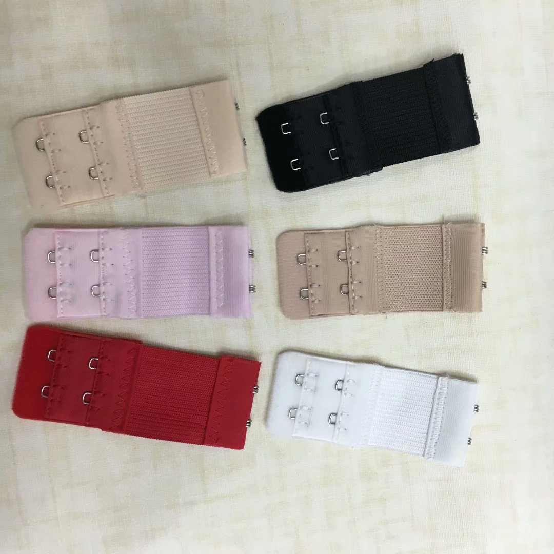 带松紧文胸后背加长扣 有弹力的延长扣不锈钢接扣 两排两扣独立装