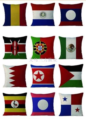 Each country flag pillow back cushion nap pillow bedding waist pillow sofa cushion flag