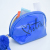 New letter laser material solid color makeup bag PU handbag fur ball handbag custom logo activity link