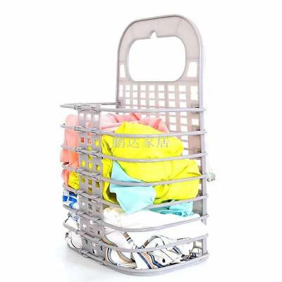 Folding laundry basket plastic wall storage basket bathroom laundry basket storage basket for dirty clothes