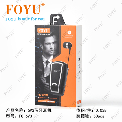 Foyu Wireless Bluetooth Business Headset Single-Ear in-Ear FO-6V3