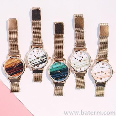 Small French small vintage artsen women's magnetic watch strap ladies watch