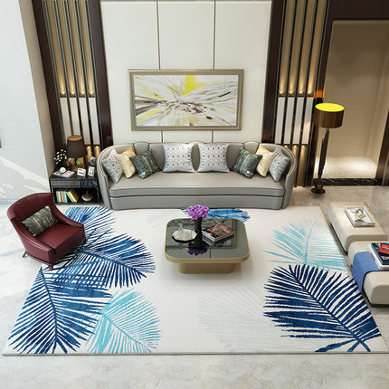 Living Room Carpet Tea Table Cloth Nordic Simple Modern Leaf Pattern Ins Fully Covered Room Bedside Mats Bedroom