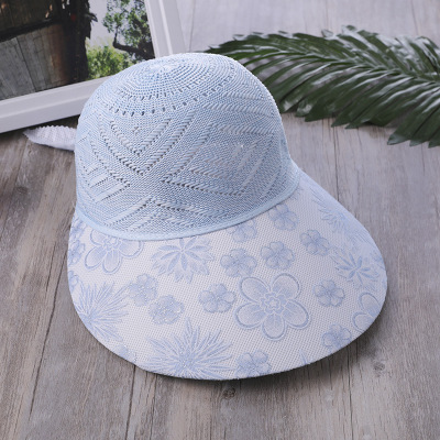 Hat Female Peaked Cap Korean Summer Sun Hat Hollow Lace Mesh Cap Breathable Big Brim Sun Protection Sunshade Baseball