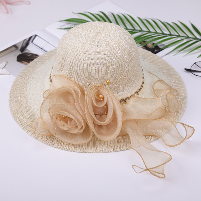 New Sun Li Straw Hat Japan Bucket Hat Spring and Summer Ladies Raffia Sunshade Travel Sun Hat High Quality and Low Price Factory
