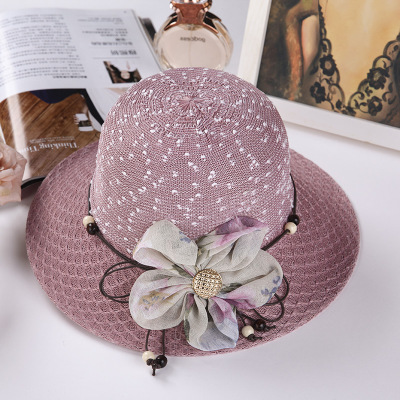 New Raffia Fashion Sun Hat Knitted Straw Hat Tourist Hat Sun-Proof Basin Hat Japan Bucket Hat Wholesale Factory