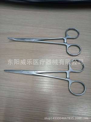 Stainless steel haemostatic forceps 16 cm bending without hook straight without hook foreign trade export support whole