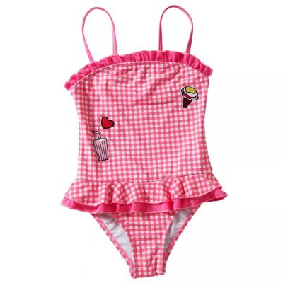 Children swimsuit foreign trade girl BIKINI European and American plaid