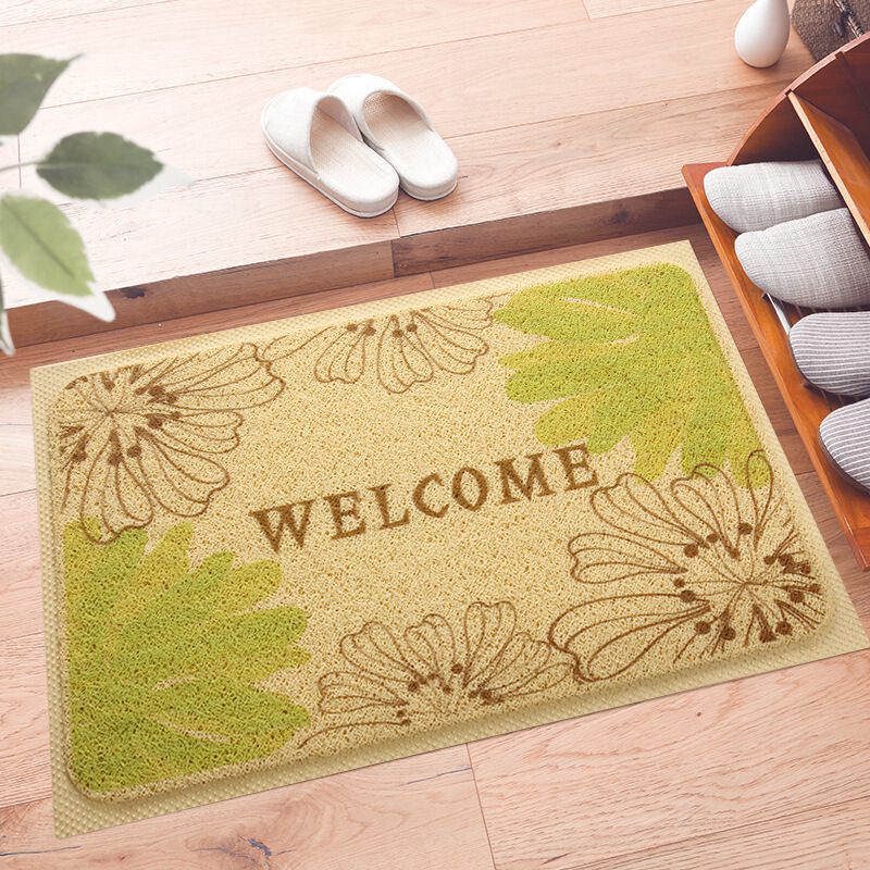 Red Sun Carpet Entrance Home Use Environmental Protection Wire Loop Floor Mat Dust Removal Door Mat Home Paws Rubbing Earth Removing Mat Bedroom Non-Slip Mat