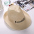 Raffia Travel Sun Hat Back Curler Hat Fedora Hat Sun-Shade Sun Protection Hat Straw Hat Knitted Cowboy Hat Wholesale