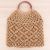 Factory Direct Sales New Pure Color Woven Tote Trendy Women Mori Style Straw Bag Degrees Handmade Cotton String Net