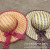 Three-Color Grass Beach Straw Hat Denim Fishing Hat Plaid Ribbon Hat Summer Sunshade Travel Fisherman Hat
