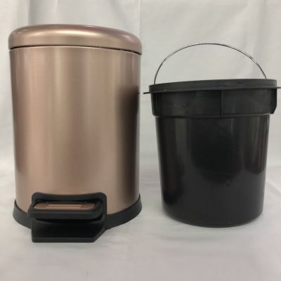 Color Pedal Slow down Stainless Steel Trash Can, Frosted Surface Hotel Household
