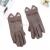 Autumn and winter lovely driving gloves suede cat warm and cold five fingers pure color gloves