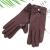 Korean version of autumn and winter bow gloves for ladies new suede warm touch screen gloves