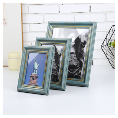 Light green, woodiness square photograph frame is I and contracted real wood places stage small photograph frame to live in adornment photograph frame