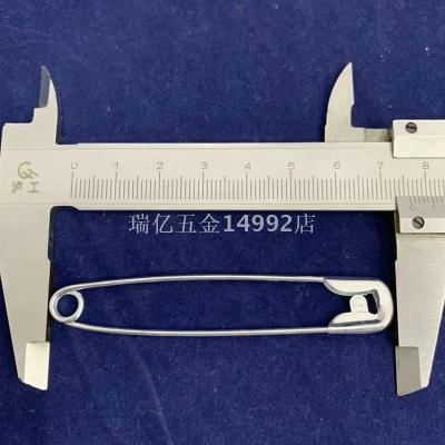 Supply Length 75mm Iron Zinc Color Large Pin, Metal Safety Pin Ornament Accessories