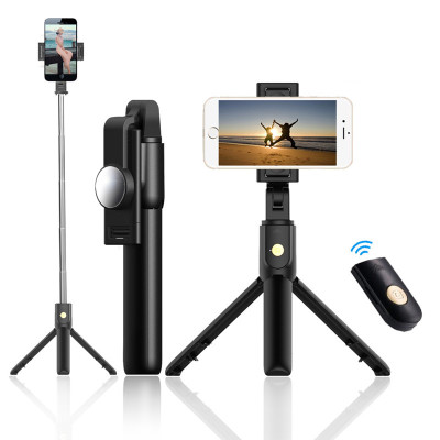 Tripod bluetooth mobile phone selfie stick integrated triangle live shooting exposure multi-functional vertical camera artifact