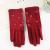 The new winter rose embroidery warm gloves are exported to Japan and Korea