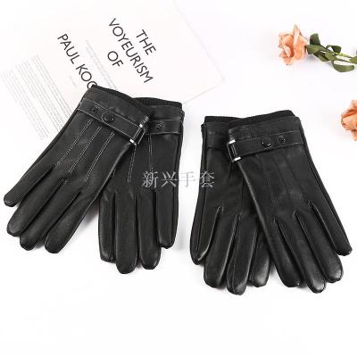 New fashion men's gloves material plush winter warm anti-freeze adult gloves manufacturers wholesale