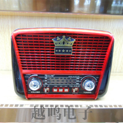 Retro wood pattern radio, with LED, TF card USB card speaker, bluetooth speaker, can be customized