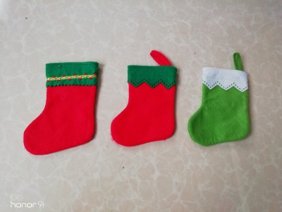 Cross - border supply of new Christmas tree ornaments Christmas socks mini Christmas stocking tree decoration gift bag