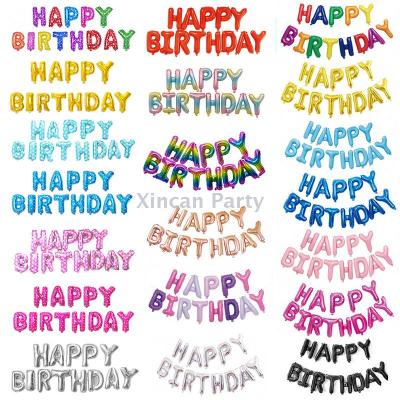 16 \"birthday set balloon web celebrity English letter set decorative supplies aluminum film balloon holiday supplies