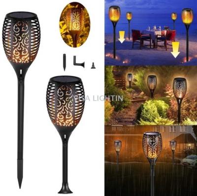 New type of plug-in solar garden landscape lawn lamp outdoor waterproof garden decoration with flame lawn lamp