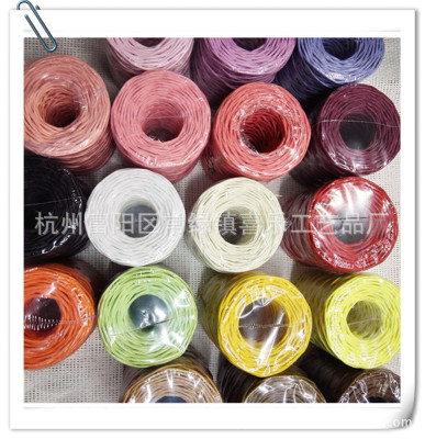 Factory Direct Sales 50 M Colored Iron Wire Paper Rattan DIY Woven Paper String Material Crafts Making Paper String